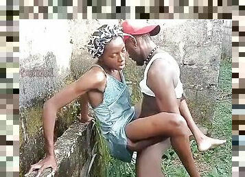 Adaobi caught by local guy peeing on farm and fucked