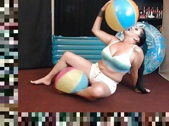 Deflating Two Beachballs Inflatables