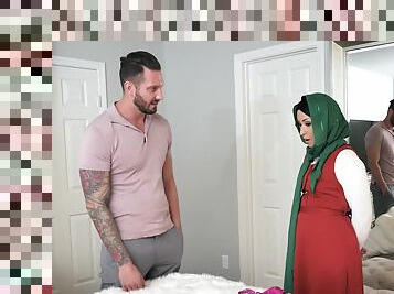 Arab wife filmed smashing white dick in both holes