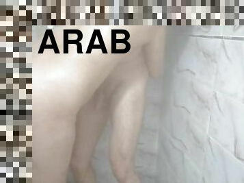 mandi, amateur, arab, bertiga, punggung-butt, mandi-shower