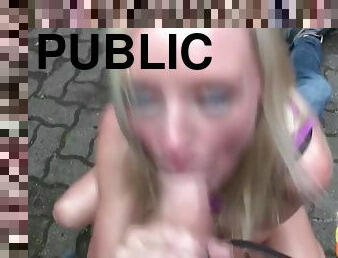 Public amateur mature 3way fucked outdoor on sex date