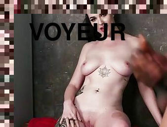 BBC loving cock hungry voyeur slut teasing in locker room