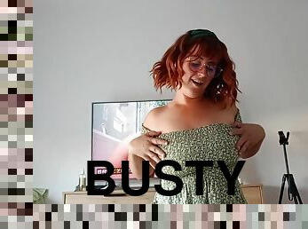 Busty Redhead Caught Her Boyfriend Watching Porn And Ends Up Full Of Cum