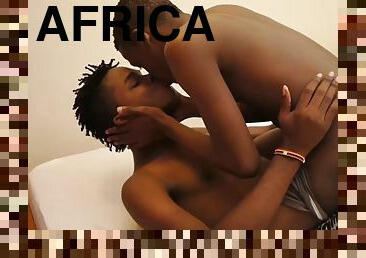 Real African twink naked to cum in private home video
