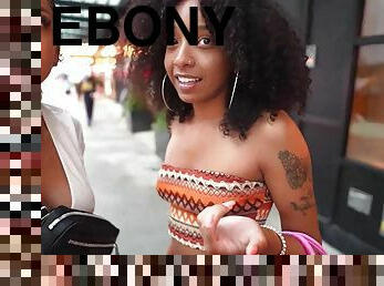 18yo Ebony Teen Tried To Rob Hot Couple Then Got Fucked - Reality POV threesome hardcore - black tits