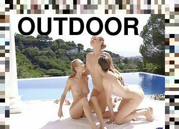 Outdoor Lesbian Sex With With Nancy A, Olivia Wye And Kaisa Nord