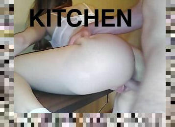 HOT SCHOOL GIRL HAS BEEN FUCKED HARD IN THE KITCHEN