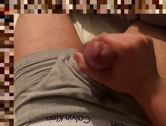 Boy cums after long edging session
