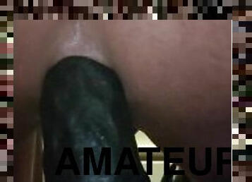 amatør, anal, homofil, dildo, alene, gigant