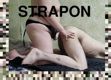 doggy-style, strap-on, amatör, anal, leksak, hardcore, hemmagjord, par, bbw, knubbig