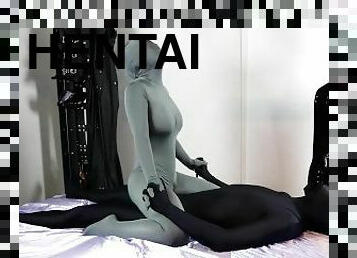 Rough Sex in Two Layers of Zentai Tights ????????????SEX