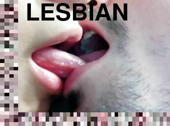lesbiana, franceza, sarutand, fetish, salbatic