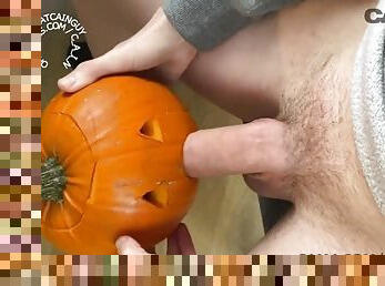 Twink Face Fucks a Pumpkin  CAM4 Male