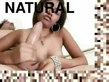 Hot Natural Babe Strokes Bf's Dick And Gives A Handjob - Ruby Reyes