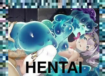 Sex With Slime Girl and Princess [2D Hentai Game, 4K, 60FPS, Uncensored]