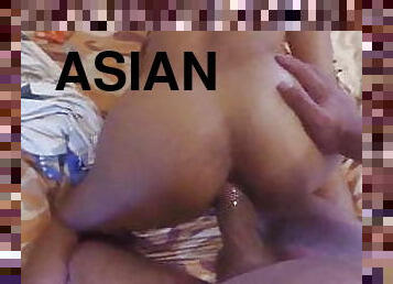 asiatisk, anal, milf, tøs, kælling, knepning-fucking, røvpuling