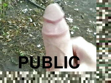 Monster cock public masturbating