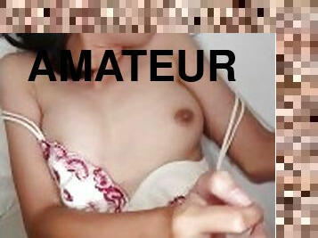 asiatique, amateur, fellation, ejaculation-sur-le-corps, point-de-vue, thaï, lingerie, fétiche, hôtel