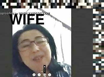 asian, menipu, berambut, pelancapan, isteri, milfs, kotor, webcam, orang-korea