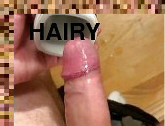 berambut, besar-huge, mastubasi, orgasme, cumshot-keluarnya-sperma, sperma, sempurna, penis