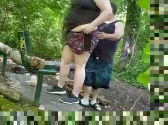 Slut getting freaky In the woods