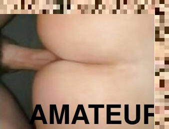 cul, grosse, amateur, énorme-bite, ados, belle-femme-ronde, petit-ami, bite, dure