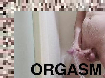 kylpy, masturbaatio, orgasmi, amatööri, mälliotos, valtava-mulkku, gay, käsihomma, mälli, suihku