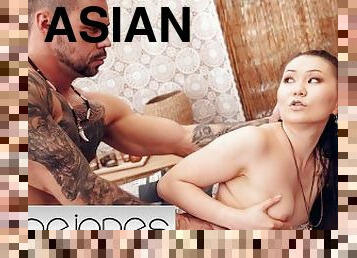 Dane Jones Sexy petite Asian Luna Truelove passionate blowjob pussy licking and romantic sex