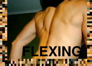 Flexing girl
