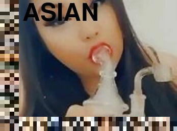 asiatisk, amatør, milf, bbw, lubben, alene, røyking, kineser, filipinsk