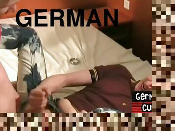German stud jizzed bareback fucked in amateur closeup sex
