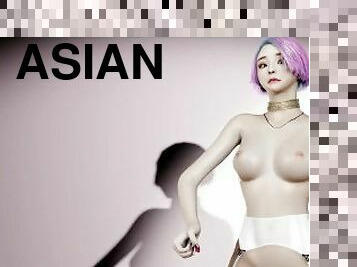 آسيوية, لسان, وجهة-نظر, صور-رمزية, 3d, كورية, جنس, إغاظة
