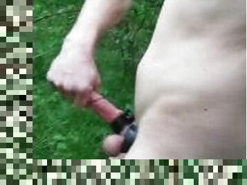 masturbation, en-plein-air, amateur, ejaculation-sur-le-corps, énorme-bite, gay, branlette, secousses, solo, minet