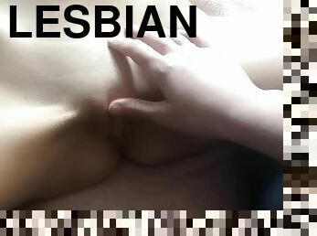 pillu-pussy, amatööri, lesbo-lesbian, pari, sormettaminen, tyttöystävä, tiukka, märkä