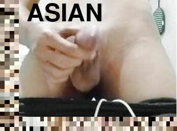 asiatisk, masturbation, amatör, cumshot, gigantisk-kuk, tonåring, gay, sprut, kåt, ensam