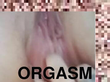 masturbation, orgasme, chatte-pussy, giclée, amateur, belle-femme-ronde, solo