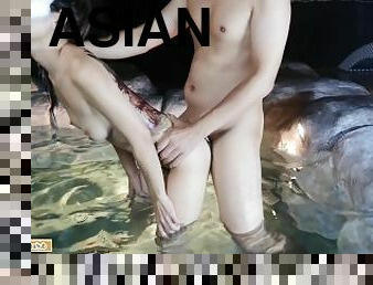 asia, amatir, sayang, blowjob-seks-dengan-mengisap-penis, cumshot-keluarnya-sperma, pasangan, thailand, pacar-perempuan, bersetubuh, liburan-musim-spring