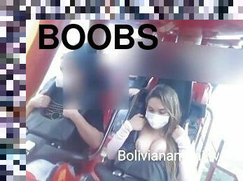 Gravada por las camaras de la montaña rusa con las tetas afuera???????????????? Video completo en bolivianam