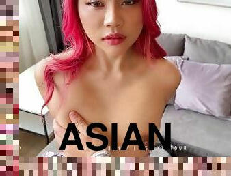 Asian Red Hair slut gives the BEST Blowjob to my Huge cock - Onlyfans