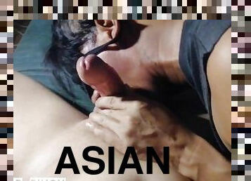 asiatisk, avsugning, gigantisk-kuk, gay, kuk