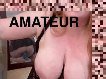 énorme, monstre, amateur, anal, belle-femme-ronde, bas, sur-le-visage, résille, gode, trou-du-cul