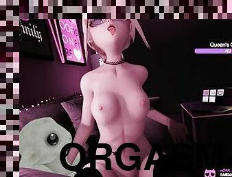 Webcam screaming orgasm squirt 3d hentai anime gamergirl waifu Emy from EmyLiveShow