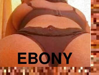Ebony bbw thong