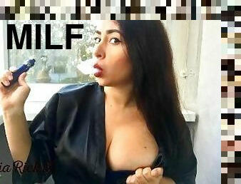 storatuttar, hårig, masturbation, orgasm, utomhus, fitta-pussy, fru, milf, mamma, fingerknull