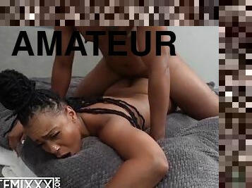 amateur, negra-ebony, polla-enorme, adolescente, negra, primera-vez, realidad, polla