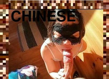 asiatique, étudiante, amateur, babes, fellation, énorme-bite, fellation-profonde, mignonne, chinoise, bite