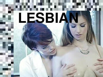 אוננות, לסבית-lesbian, עיסוי, אירופי, בריטי, יורו, לבני-נשים, מדים