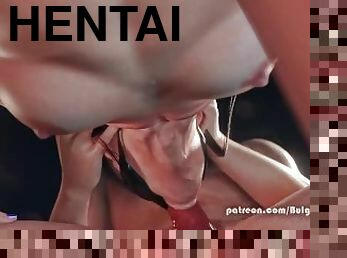 asiático, chupanços, tiro-ao-alvo, garganta-funda, pov, facial, ejaculação, anime, hentai, 3d