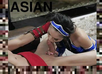 Princess Kitana Finishes Liu Kang With Her Pussy Fatality