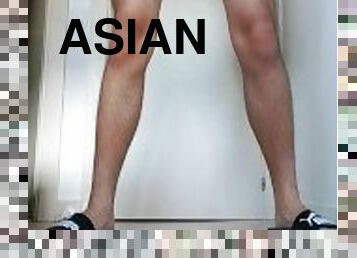 asiatisk, gigantisk, masturbation, amatör, cumshot, gigantisk-kuk, tonåring, avrunkning, juckande, sprut